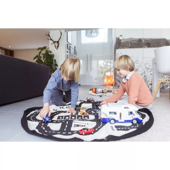 play&go® 2-in-1 Spielteppich & Spielsack, Roadmap