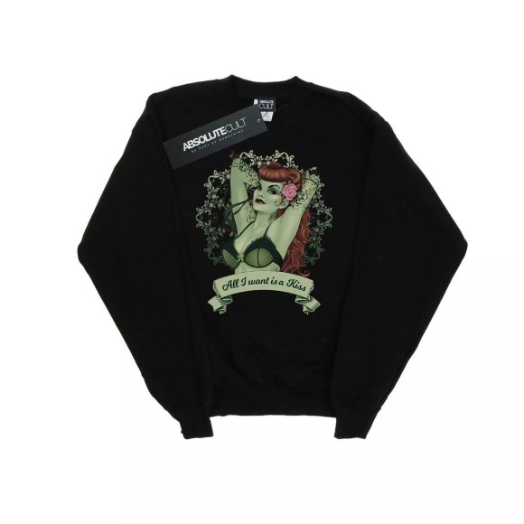 DC COMICS - All I Want Is A Kiss Sweatshirt, für Herren, Schwarz, Größe M