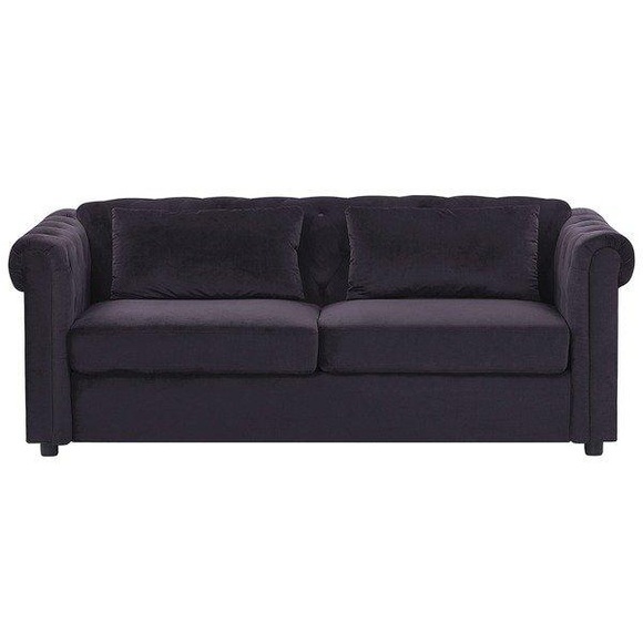 Schlafcouch aus Samtstoff Glamourös CHESTERFIELD Schlafcouch aus Samtstoff Glamourös CHESTERFIELD