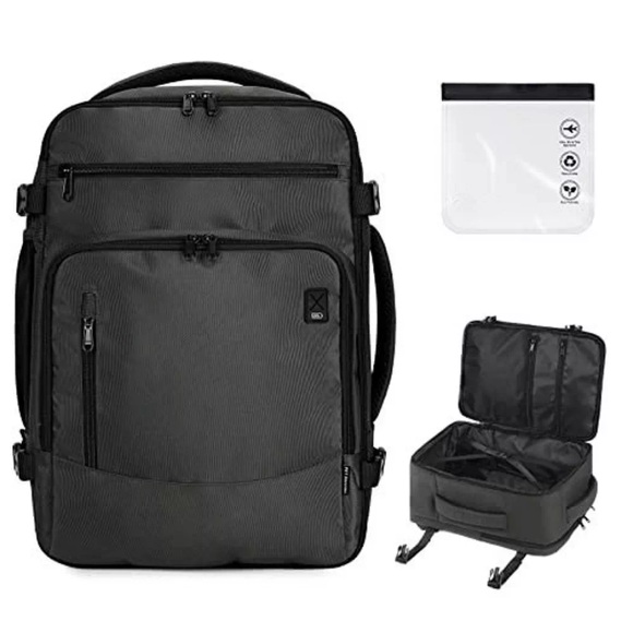 Rucksack 45 X 36 X 20 Cm Für Ryanair Flugzeug Reiserucksack Handgepäck Laptop Tagesrucksäcke Pet Recycled Umweltfreundlicher Rucksack Wasserdicht Unter Sitz 20 L Unisex Schwarz ONE SIZE