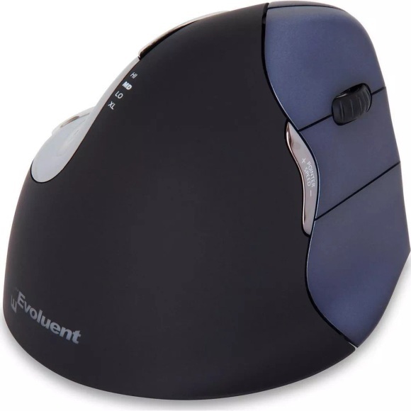 BakkerElkhuizen Evoluent 4 Ergonomische Maus Optisch Ergonomisch Schwarz/Blau