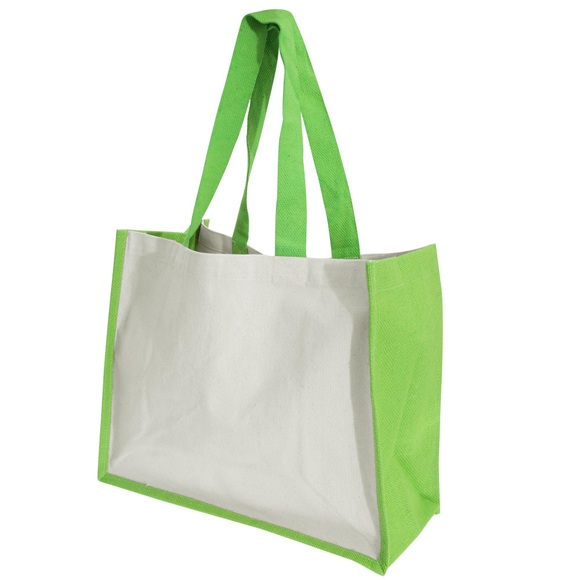 Printers Jutetasche Shopper Einkaufstasche, 21 Liter (2 Stückpackung) Damen Grün ONE SIZE