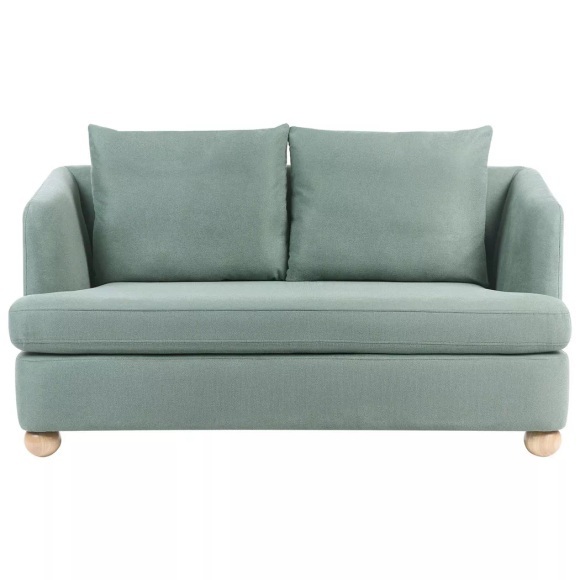 Beliani - 2 Sitzer Sofa aus Stoff Minimalistisch RATTVIK, One Size, Braun Medium
