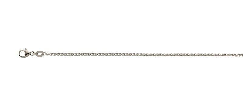 Collier Zopf Weissgold 750, 1.7mm, 42cm Unisex Silber 42cm