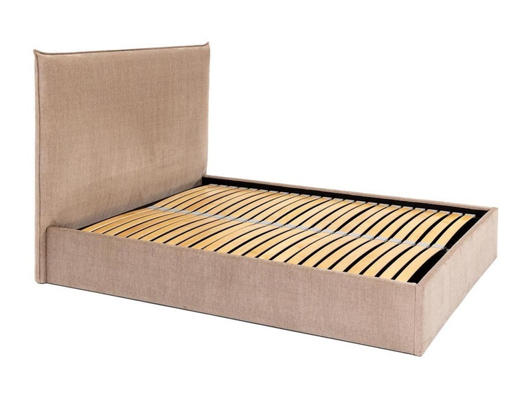 Bett mit Bettkasten - 160 x 200 cm - Samt - Beige - SORYO von Pascal Morabito Bett mit Bettkasten - 160 x 200 cm - Samt - Beige - SORYO von Pascal Morabito