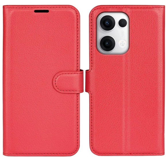 Cover-Discount - OPPO Reno13 Leder Etui Hülle, Rot