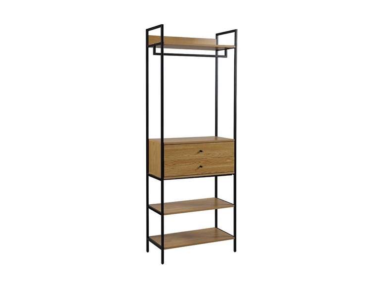 Garderobe Tapora 2 Schubladen 3 Regale 1 Garderobe Eiche Unisex Beige ONE SIZE