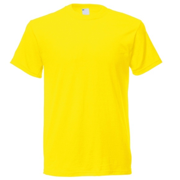 Kurzarm Freizeit Tshirt Herren Gelb M