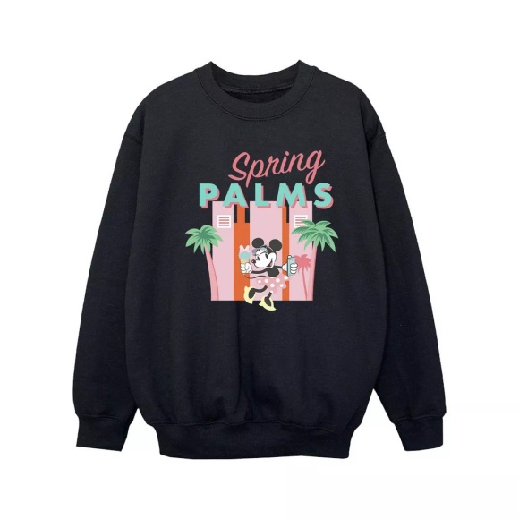 Minnie Mouse Spring Palms Sweatshirt Unisex Schwarz 116