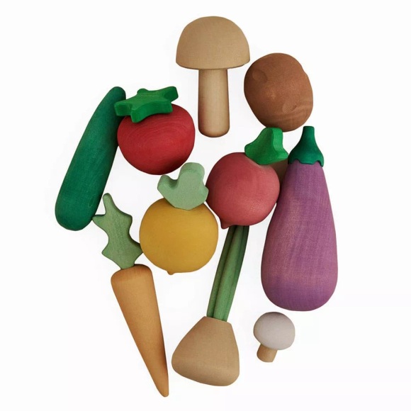 Waldorf Spielzeug, Kinderspielzeug, Küchenspielzeug - VEGETABLES Multicolor