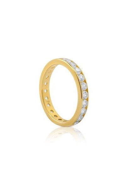 Memoire Ring Gelbgold 750 Zirkonia Damen Gelbgold 54