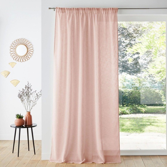 Vorhang Nyong Mit Faltenband Unisex Rosa 140x350CM