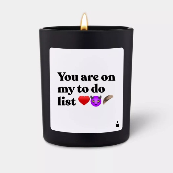 CandleHand - Duftkerze Woody You are on my to do list, 7X8X7CM, Schwarz