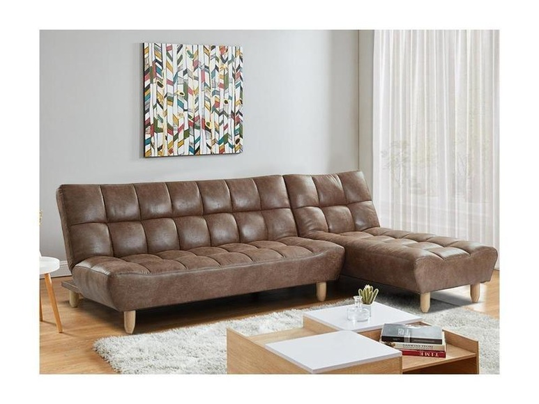 Modulierbares Schlafsofa Klappsofa MicrofaserVintageLook ESTEBAN Modulierbares Schlafsofa Klappsofa MicrofaserVintageLook ESTEBAN