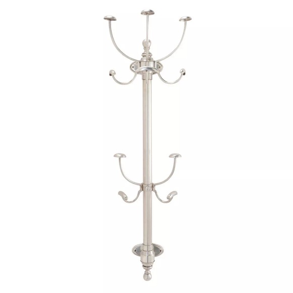 Calicosy - Wandgarderobe mit 9 Haken, One Size, Silber