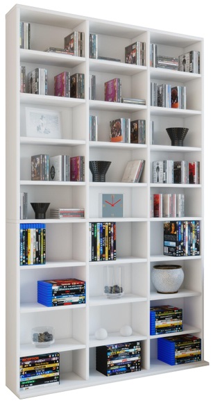 Holz CD DVD Standregal Bücherregal Medienregal Raumteiler Deko Regal Megosa XL Holz CD DVD Standregal Bücherregal Medienregal Raumteiler Deko Regal Megosa XL