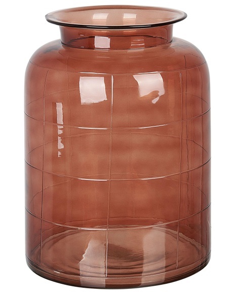 Beliani Blumenvase Glas goldbraun 35 cm VINDALOO Vase