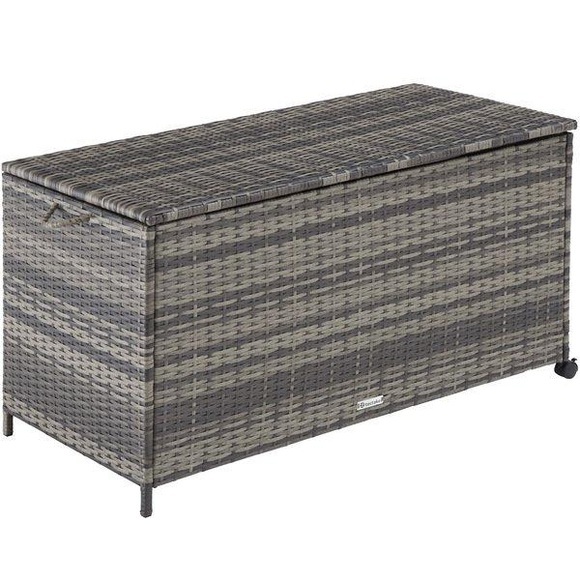 Auflagenbox mit Aluminiumgestell und Rollen Auflagenbox mit Aluminiumgestell und Rollen