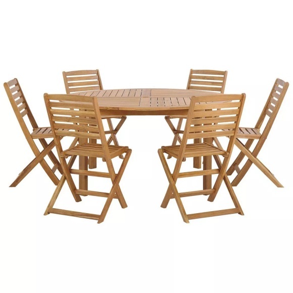 Beliani TOLVE Gartentisch + Gartenstühle