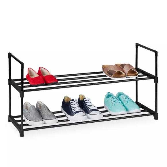 B2X - Schwarzes Schuhregal, 92cm