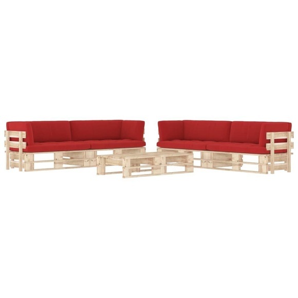 vidaXL 6-tlg. Paletten-Lounge-Set mit Kissen Kiefernholz Imprägniert
