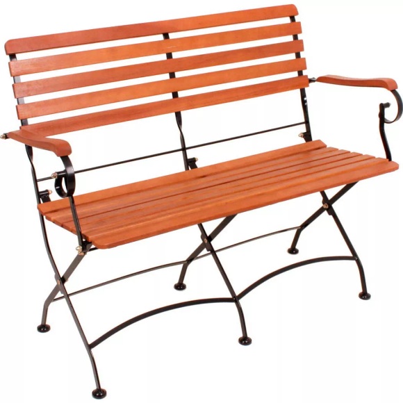 GARDEN PLEASURE Gartenbank »Wien«, Stahl/Eukalyptus, 116x89x58 cm