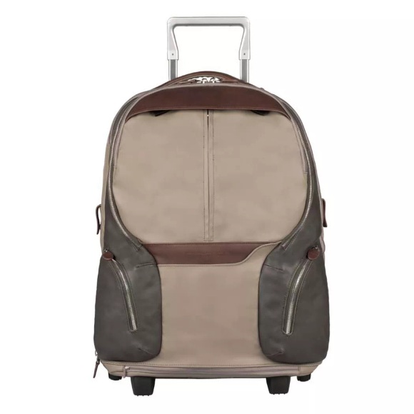 Piquadro Coleos – Rucksacktrolley mit Fach für PC und iPad®Air/Air2 in taupe