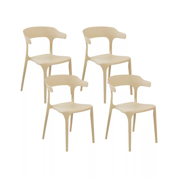 Set mit 4 Stühlen aus Polypropylen Modern GUBBIO Set mit 4 Stühlen aus Polypropylen Modern GUBBIO