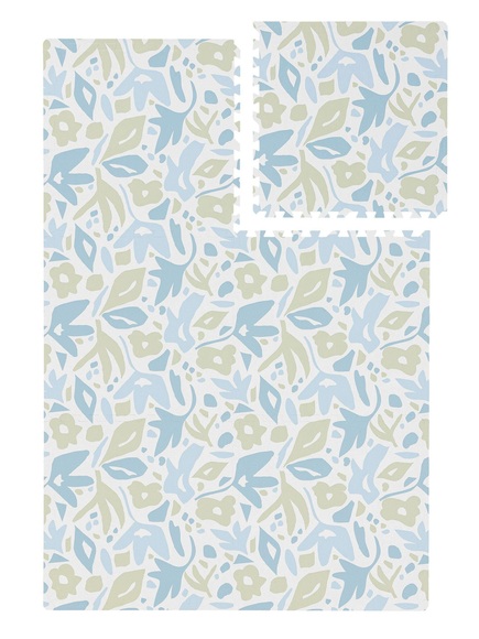 Spielmatte Flora Blau Blau