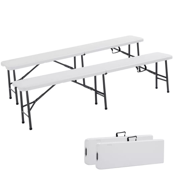 2x Bank Klappbar Sitzbank Bierbank Gartenbank Klappbank Campingbank Unisex ONE SIZE