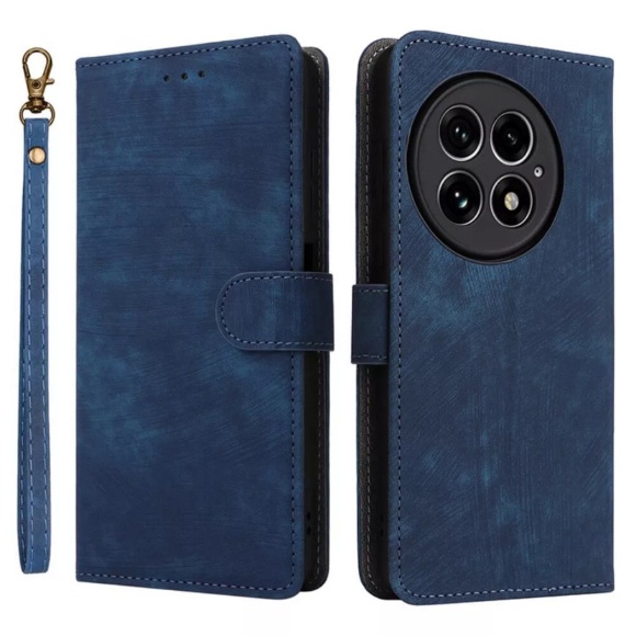 Cover-Discount - OnePlus 13 Ledertasche mit RFID Blocker, Blau