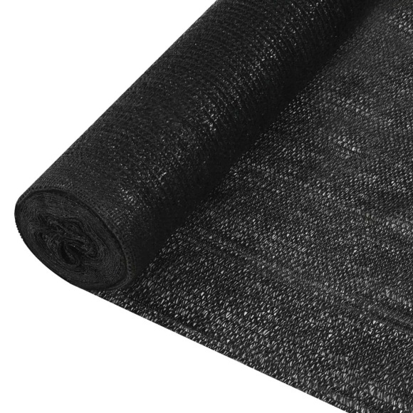 vidaXL Zaunblende Schwarz 2x25 m HDPE 195 g/m²