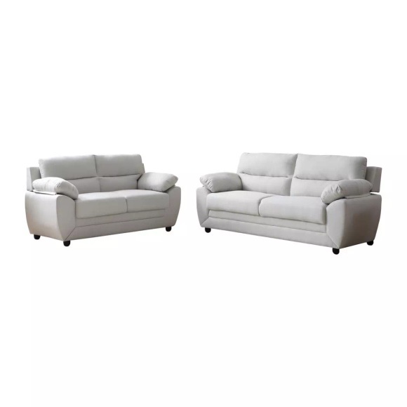 Vente-unique - Sofa 3-Sitzer & 2-Sitzer - Stoff - Beige - MANOA, One Size