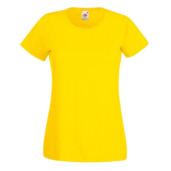 Ladyfit Tshirt (5 Stückpackung) Damen Gelb L