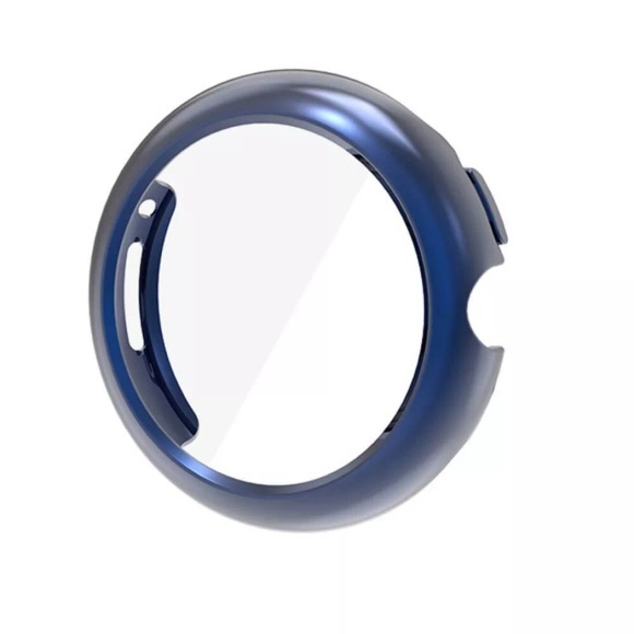 Cover-Discount - Google Pixel Watch 3 41mm Gummi Schutz Case Metall-Look, Blau,