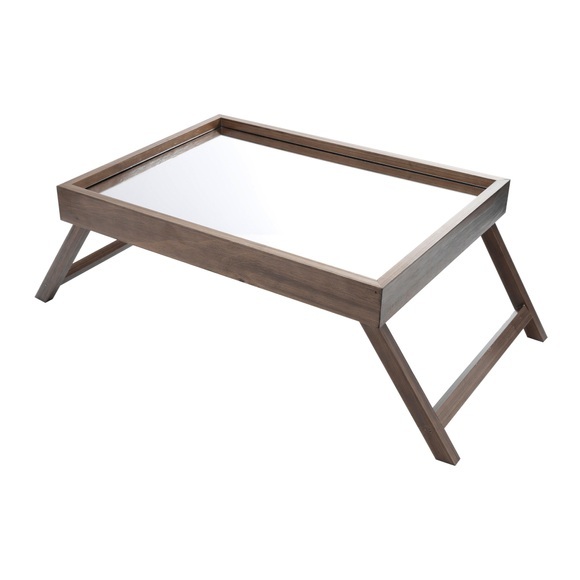 Tisch/tablett Aus Holz Unisex Kühles Braun