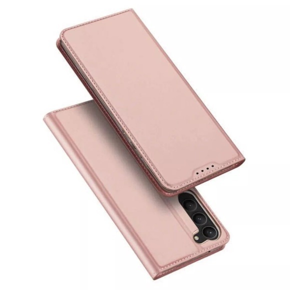 Dux Ducis - Samsung Galaxy S23+ Plus 5G Flip Wallet Cover Leder Tasche - Roségold