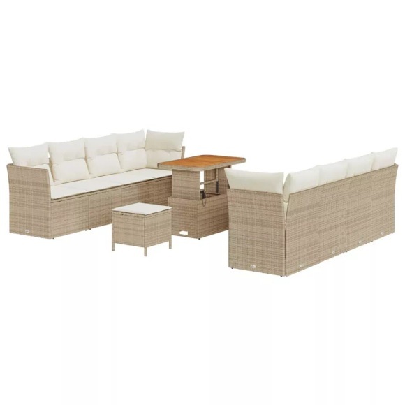 VidaXL - Garten-sofa poly-rattan, One Size, Beige
