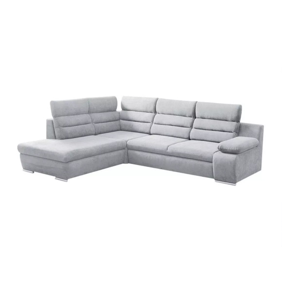 Vente-unique - Ecksofa mit Schlaffunktion PYLOS Ecke Links, One Size, Grau