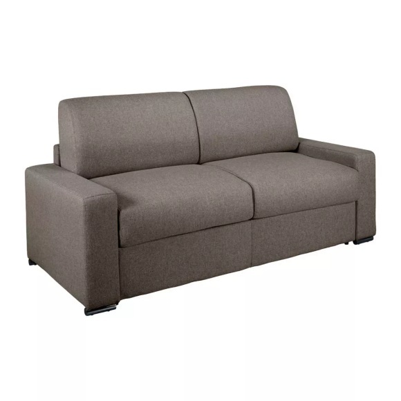 LINEA SOFA - Schlafsofa mit Matratze 3-Sitzer Stoff - Anthrazit - Liegefläche mit Lattenrost: 140 cm - Matratzenhöhe: 14 cm mit Memory Schaum - CALITO, One Size