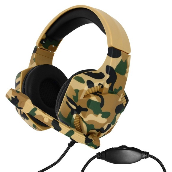 Gaming Headset mit Mikrofon Wüstentarn