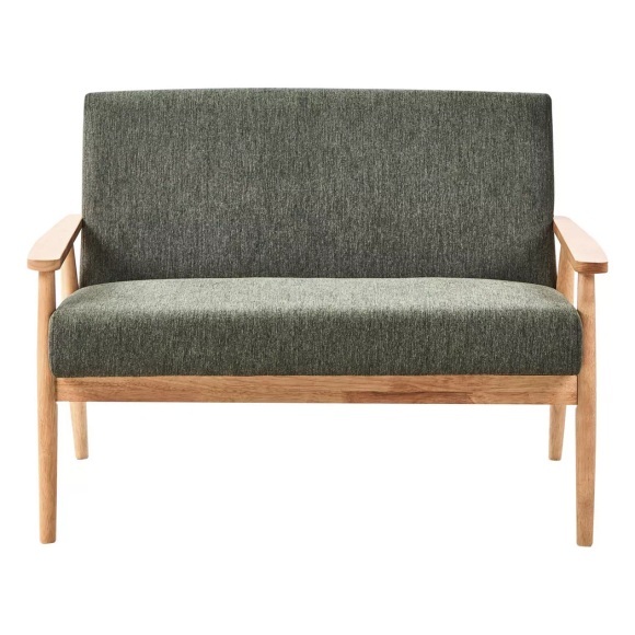 Beliani - 2 Sitzer Sofa aus Stoff Retro ESRUM, One Size, Braun Medium