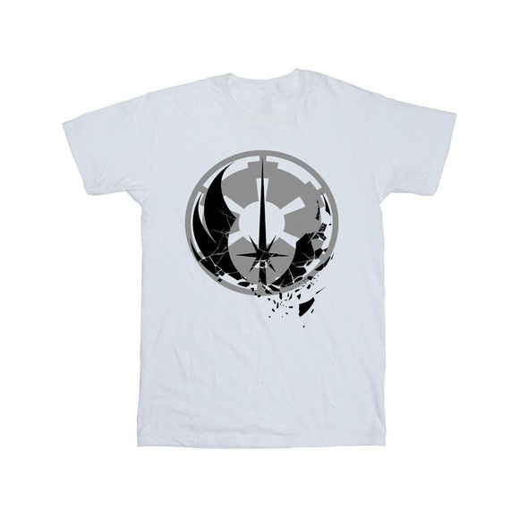 Obiwan Kenobi Fractured Logos Tshirt Mädchen Weiss 128