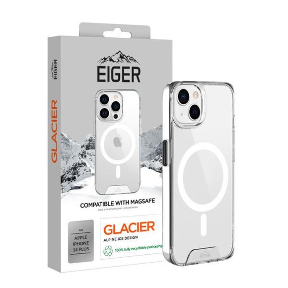 Eiger - iPhone 14 Plus MagSafe Glacier Case Hybrid Schutzhülle (EGCA00450) - Transparent
