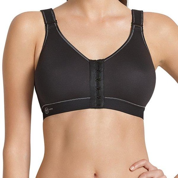 Frontline Open - Sport Bh Mit Vorderverschluss Damen Schwarz A/85