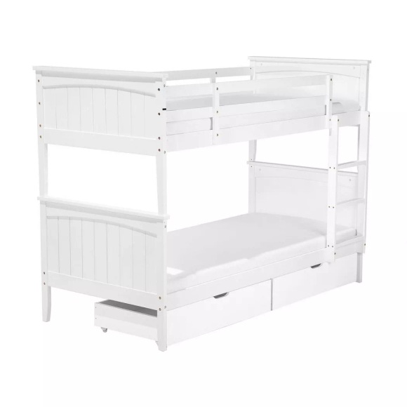 Hochbett mit Schubladen aus Kiefernholz Modern ALBON Hochbett mit Schubladen aus Kiefernholz Modern ALBON