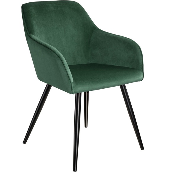 Stuhl Marilyn Samtoptik, schwarze Stuhlbeine Stuhl Marilyn Samtoptik, schwarze Stuhlbeine