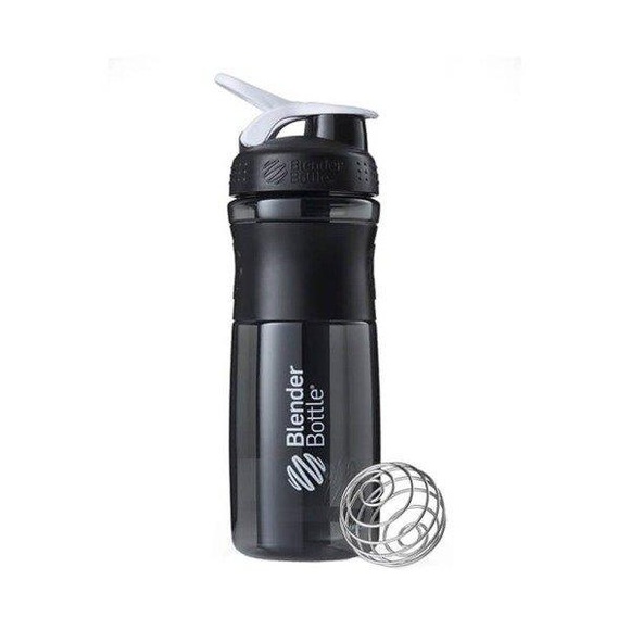 28oz / 820ml BlenderBottle SportMixer Flip, Black/White