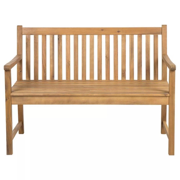 Beliani Gartenbank Akazienholz 120 cm VIVARA