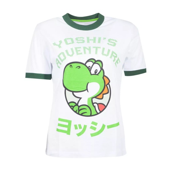 Super Mario Yoshi's Adventure Girl-Shirt weiß/grün